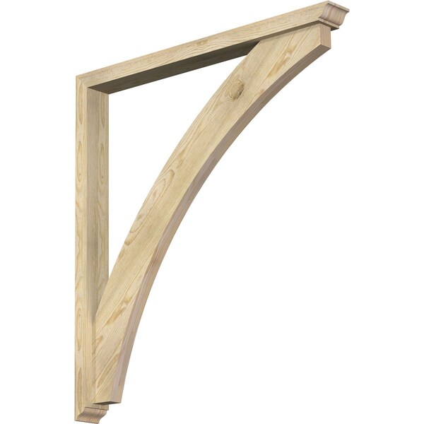 Ekena Millwork Thorton Traditional Rough Sawn Bracket w/ Offset Brace, Douglas Fir, 4"W x 40"D x 44"H BKT0402X40X44THR01RDF - main